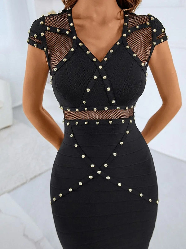 Black Dress With Pearls