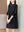 Black Elegant Puff Sleeve Loose Pearl Dress