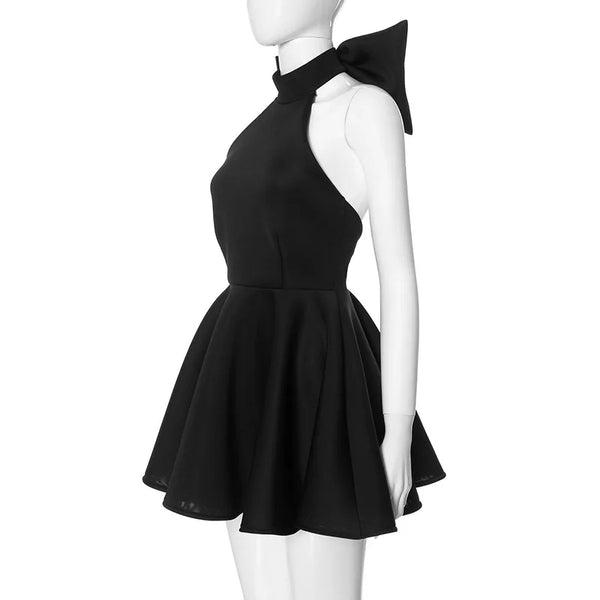 Black Bow Mini Dress