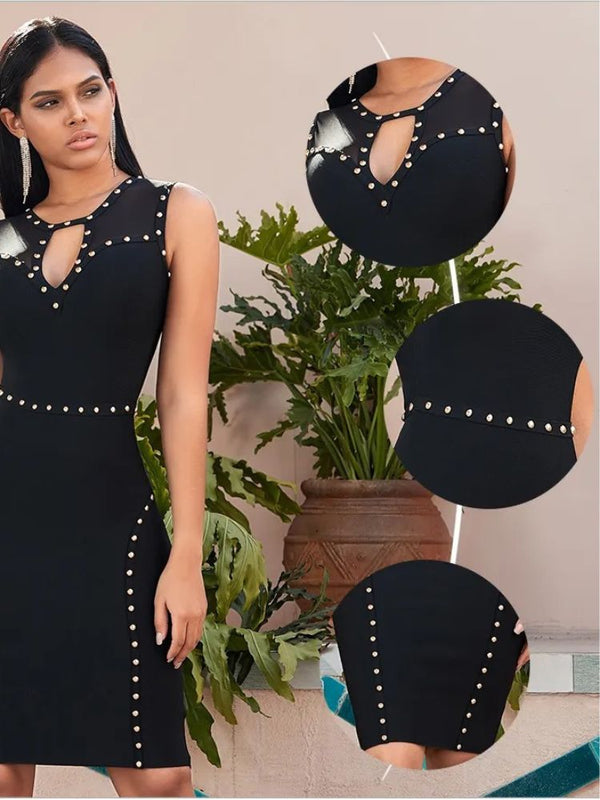 Black Dress With Pearls