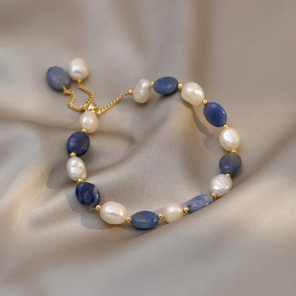 Blue Pearl Bracelet