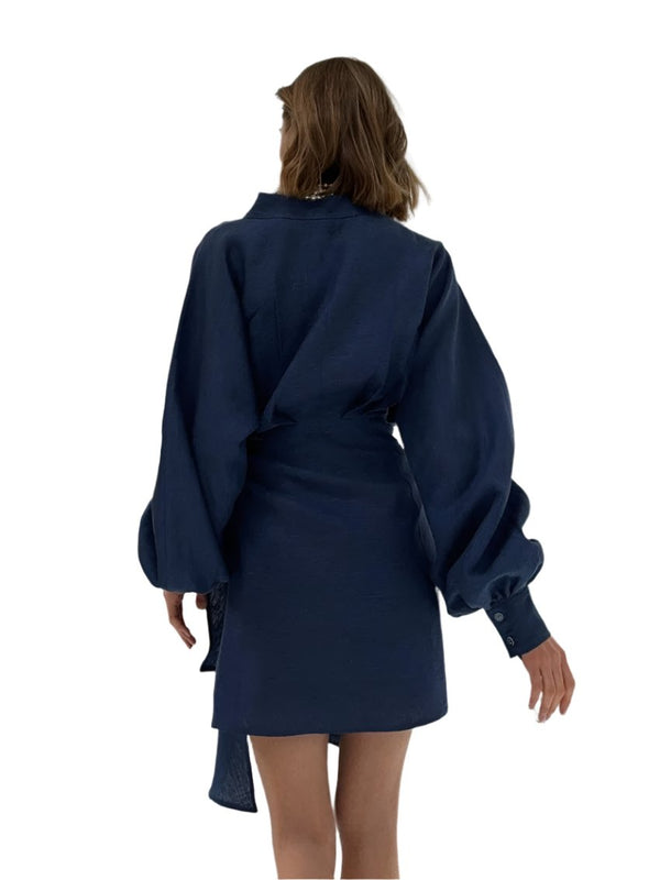 Chic Kimono Long Sleeve Mini Dress