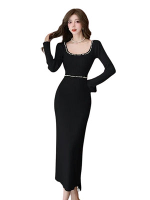Classy Black Pearl Dress