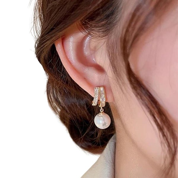 Design Sense Pearl Earrings Drop