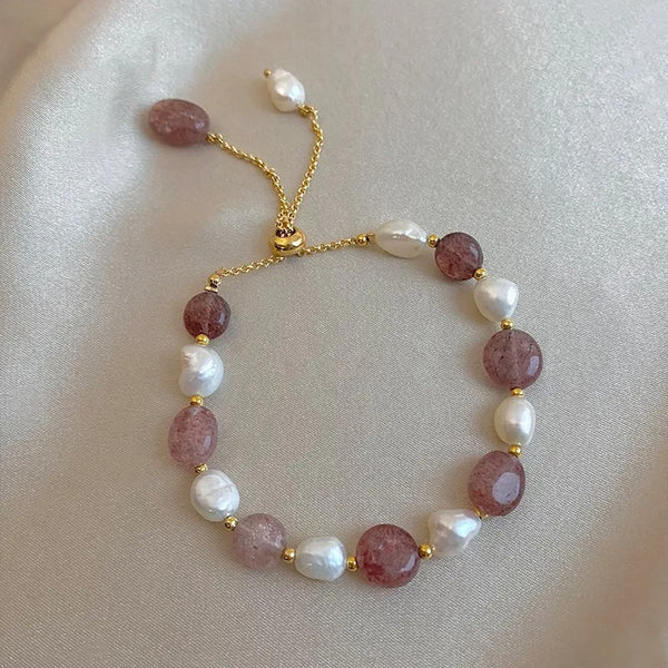 Gold Filled Pearl Charm Bracelet