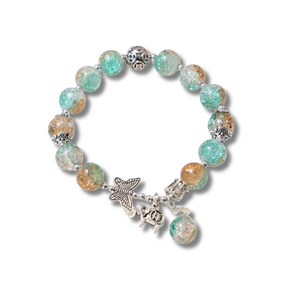 Ice crack Butterfly Elephant Pearl Bracelet