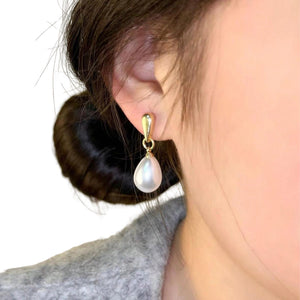 Korean Water Pearl Drop Earrings