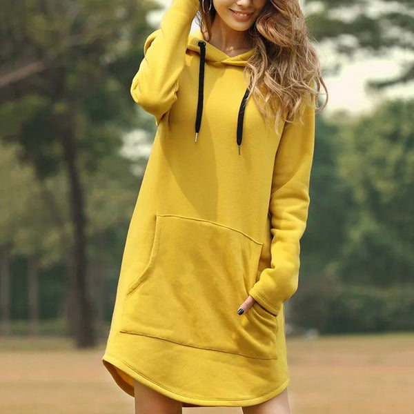 Long Sleeve Hooded Dress