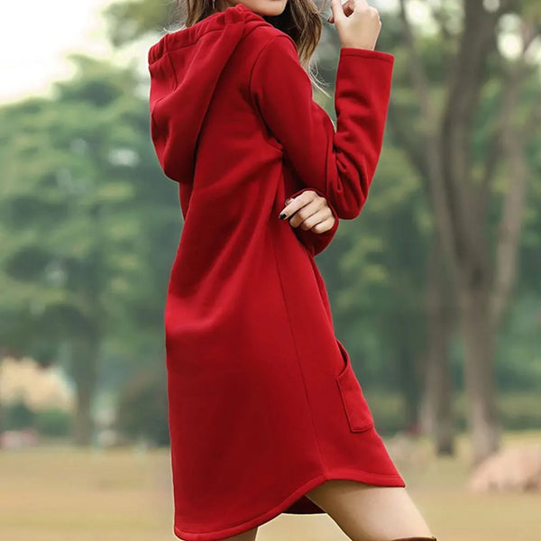 Long Sleeve Hooded Dress