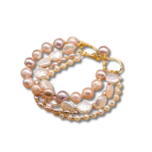 Multilayer Charm Pearl Bracelet