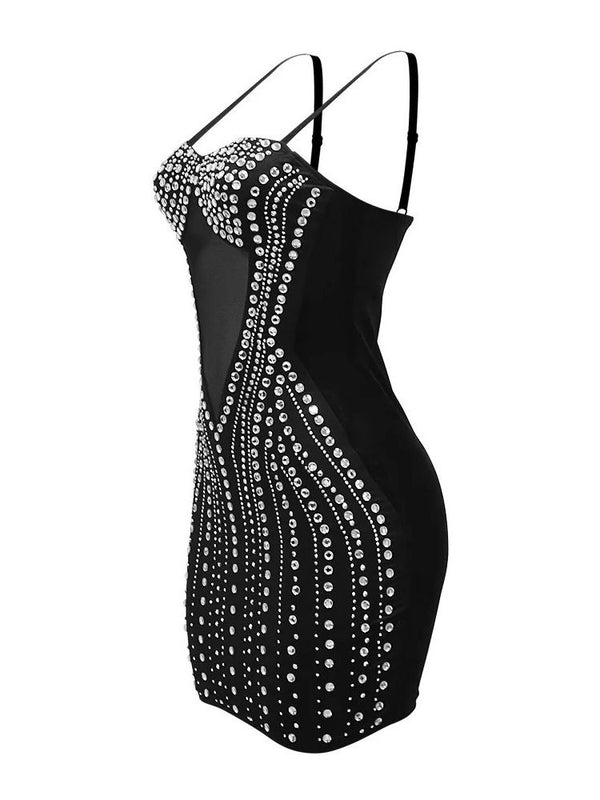 Party Club Rhinestones Pearl Dress