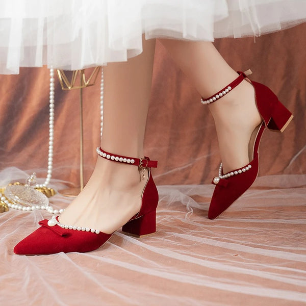 Pearl Bridal Heels