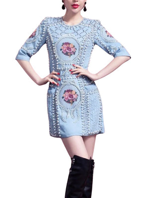Pearl Embroidery Dress