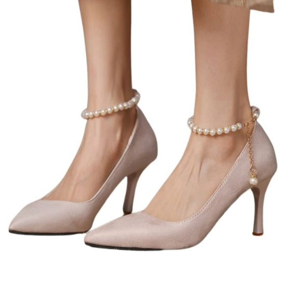 Pearl Strap Heels