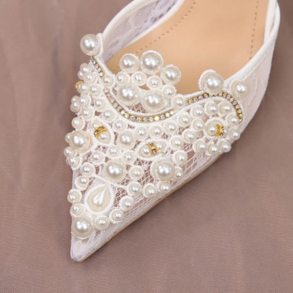 Pearl Wedding Heels