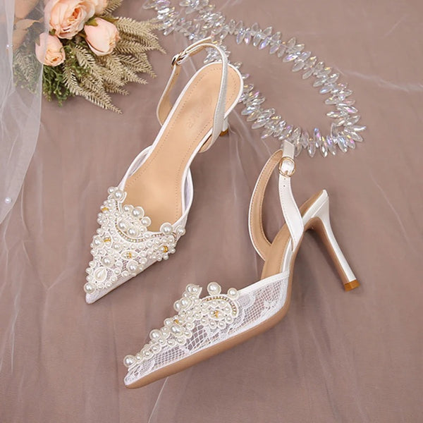 Pearl Wedding Heels