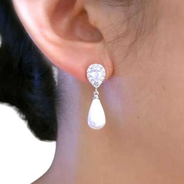 Pearl Drop Earrings Wedding