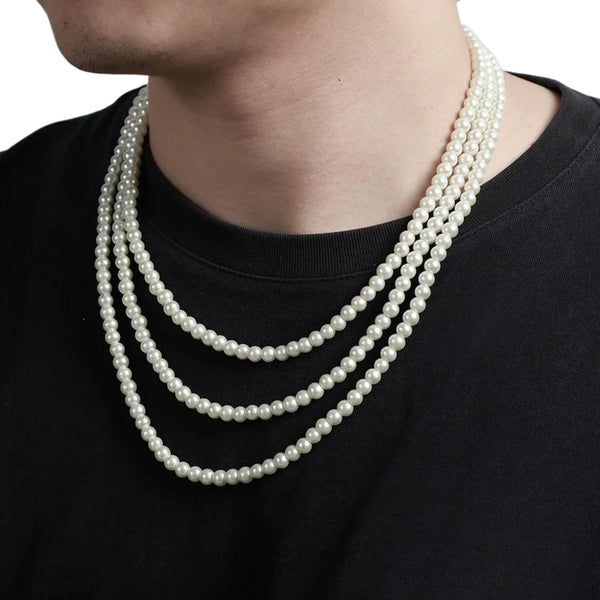 Pearl Necklace Mens