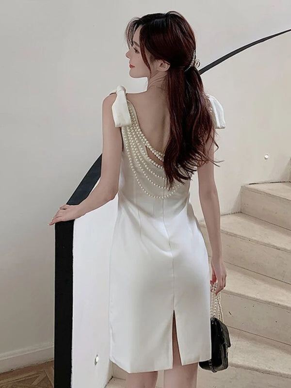 Pearl back dress