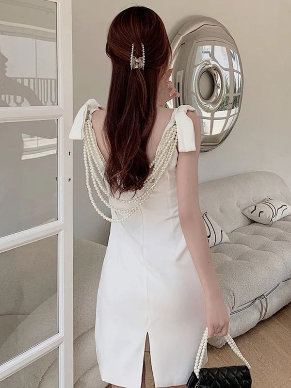 Pearl back dress