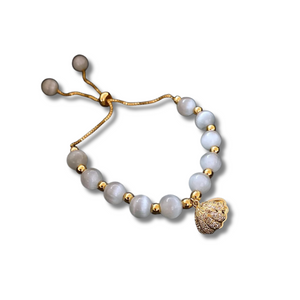 Shell Design Freshwater Pearl Bracelet