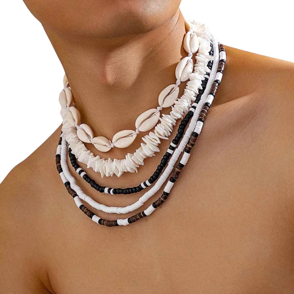 Shells Pearl Necklace Men