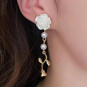 Sweet Flowers Pearl Drop Earrings