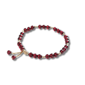 Thin Wine Red Pearl Bracelet