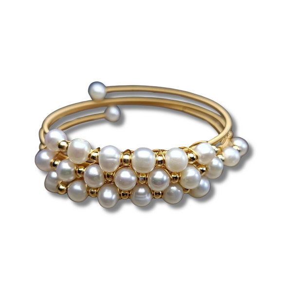 Three-circle Winding Pearl Bracelet