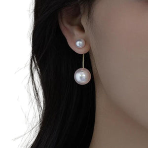 Two Pearl Drop Earrings