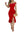 White Pearl Bodycon Red Dress