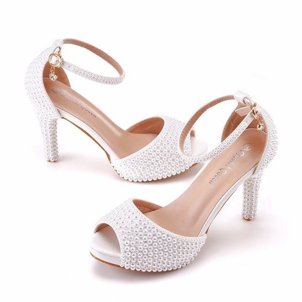 White Pearl Heels