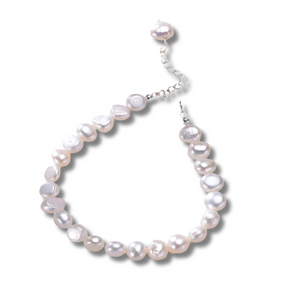 White Pearl Baroque Pearl Bracelet