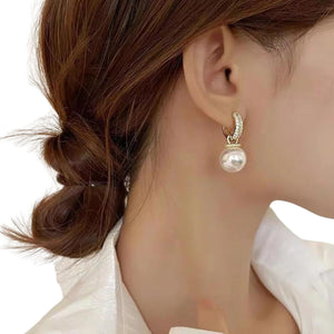 White Pearls Drop Earrings