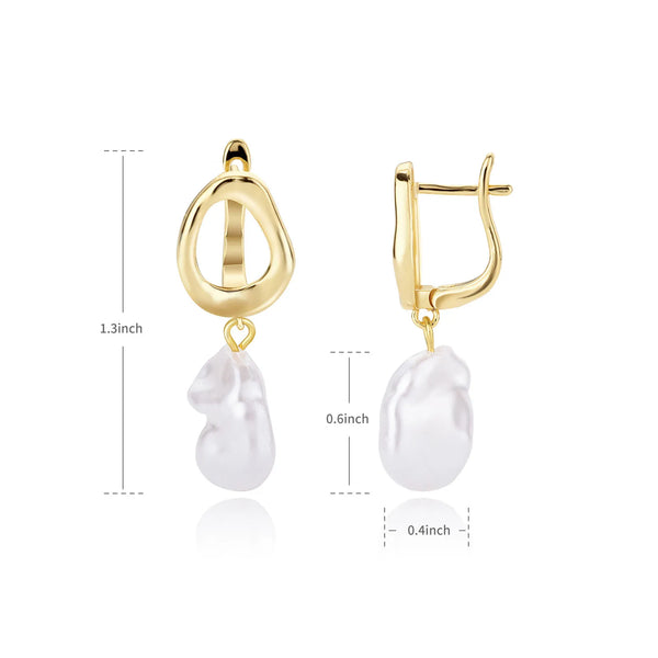 Baroque Drop Pearl Earrings