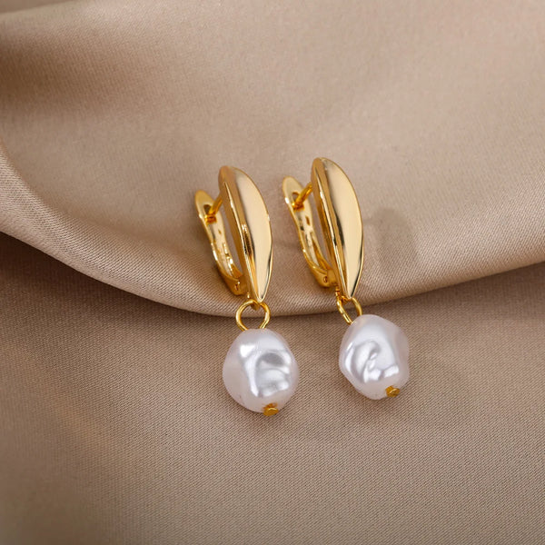 Baroque Drop Pearl Earrings