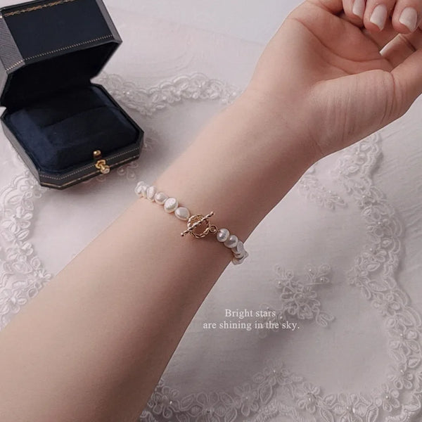 Baroque Pearl Bracelet Bangle