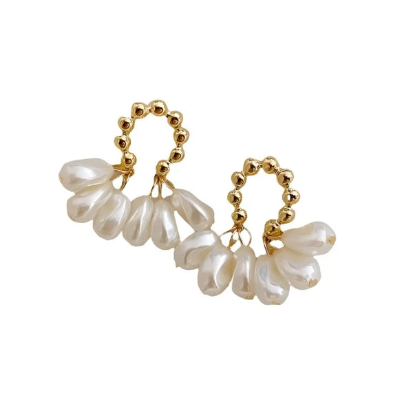 Baroque Retro Drop Pearl Earrings