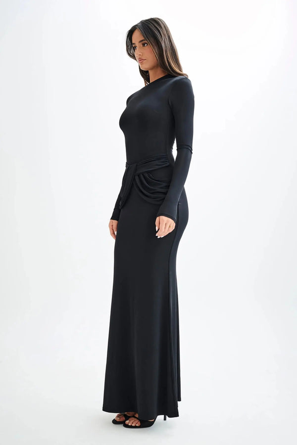 Black Long Sleeve Party Dress