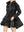 Black Mini Dress Style Puffer Jacket