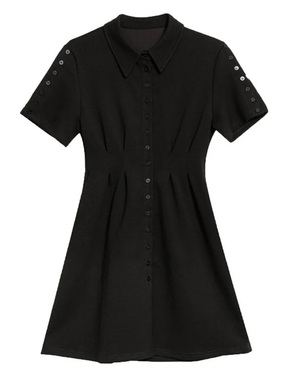 Black Mini Shirt Dress