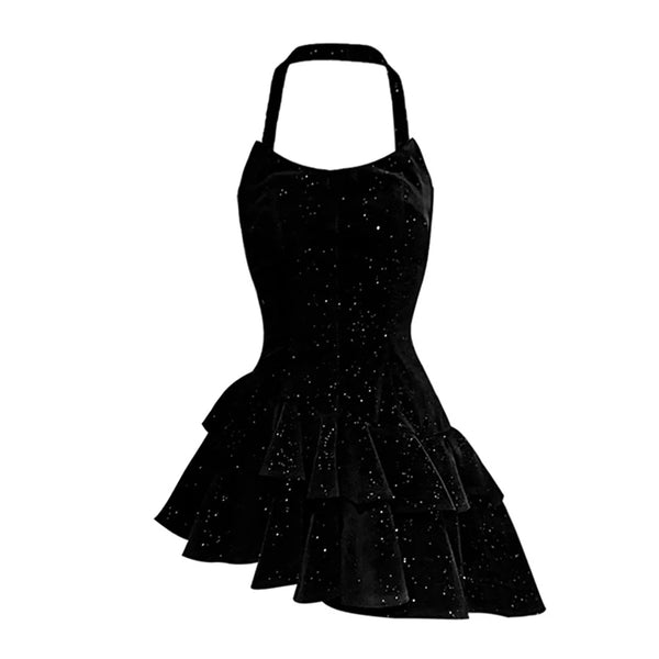 Black Sparkle Mini Dress 