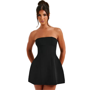 Black Strapless Mini Dress