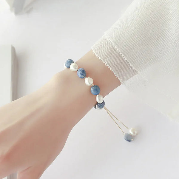 Blue Pearl Bracelet