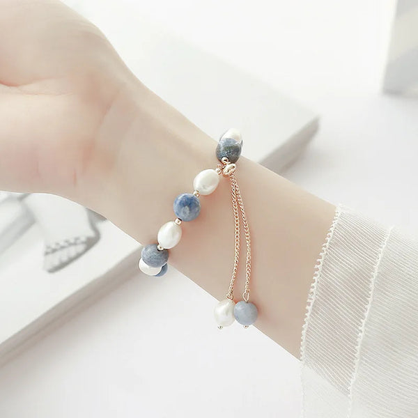 Blue Pearl Bracelet