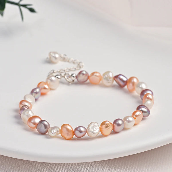 Candy Mix Color Pearl Baroque Bracelet