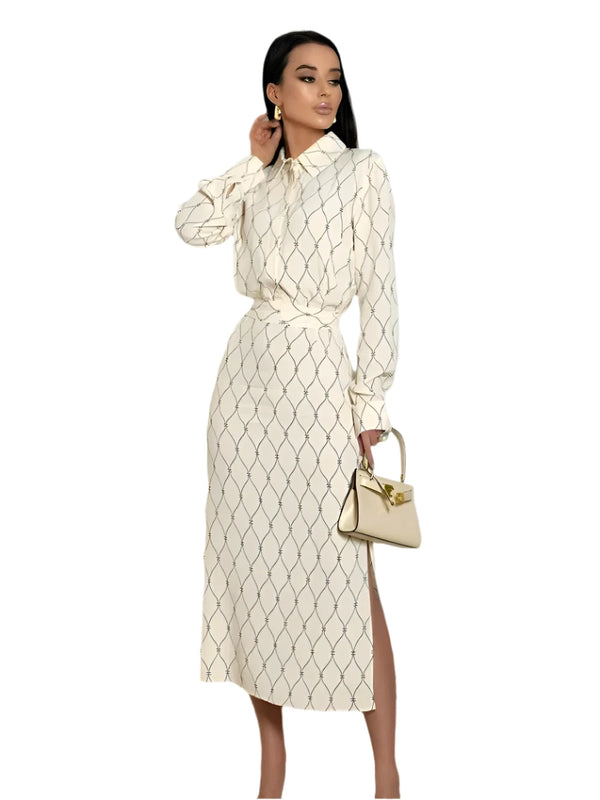 Casual Long Sleeve Midi Dress