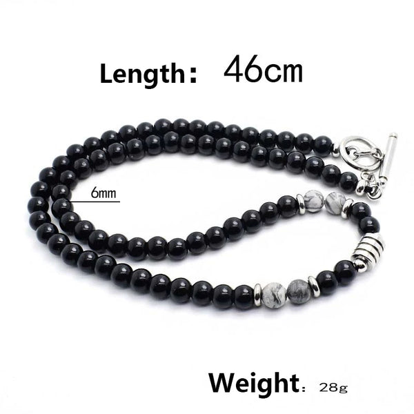 Choker Pearl Necklace Men's