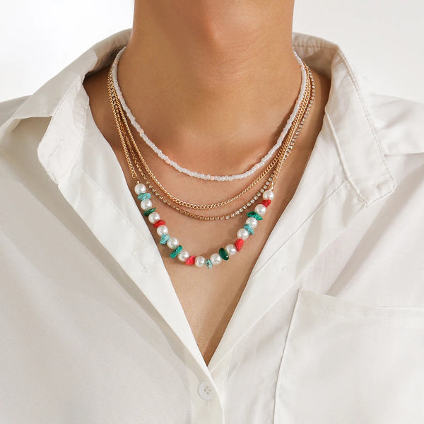 Colorful Pearl Men's Necklace