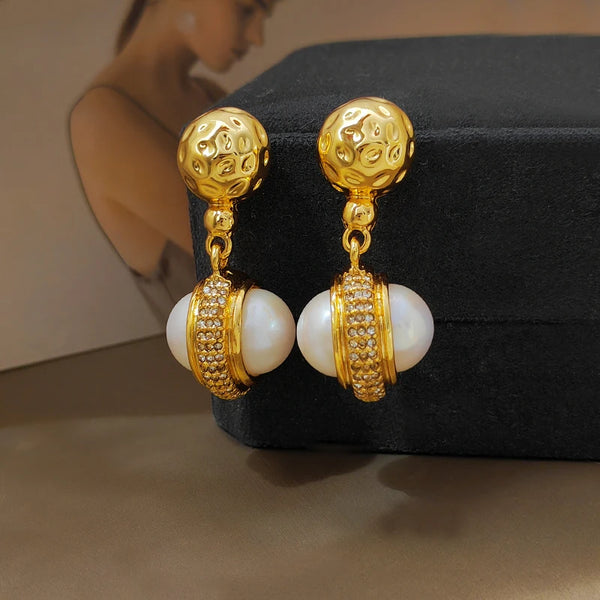 Dangle Drop Earrings Pearl